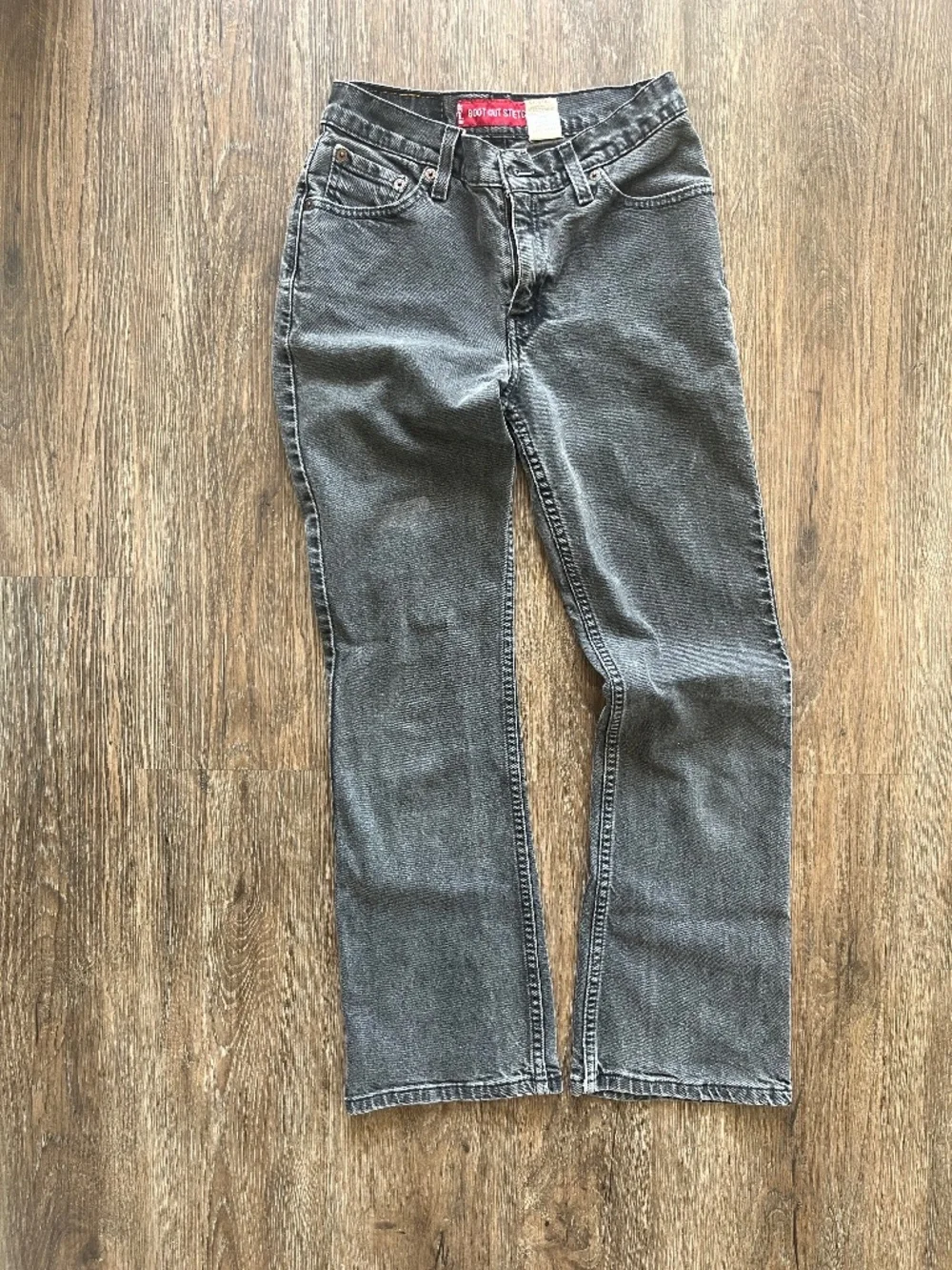 Levis 517 Boot Cut Jeans Junior's Size 5 Short Dark Wash Slim Fit Stretch